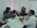 Secretária de Educação recebe vereador Carlos Santos